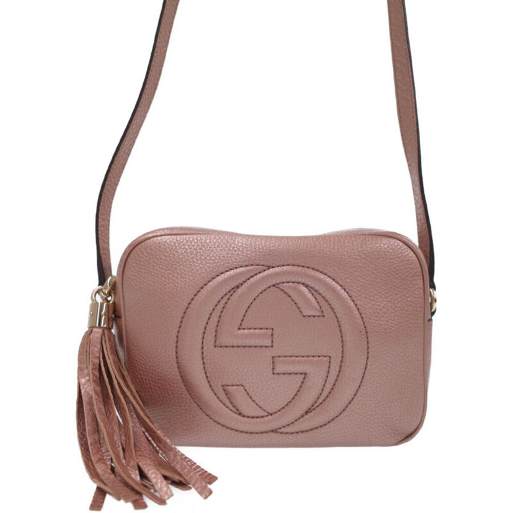 GUCCI SOHO Fringe Leather Disco Bag Shoulder